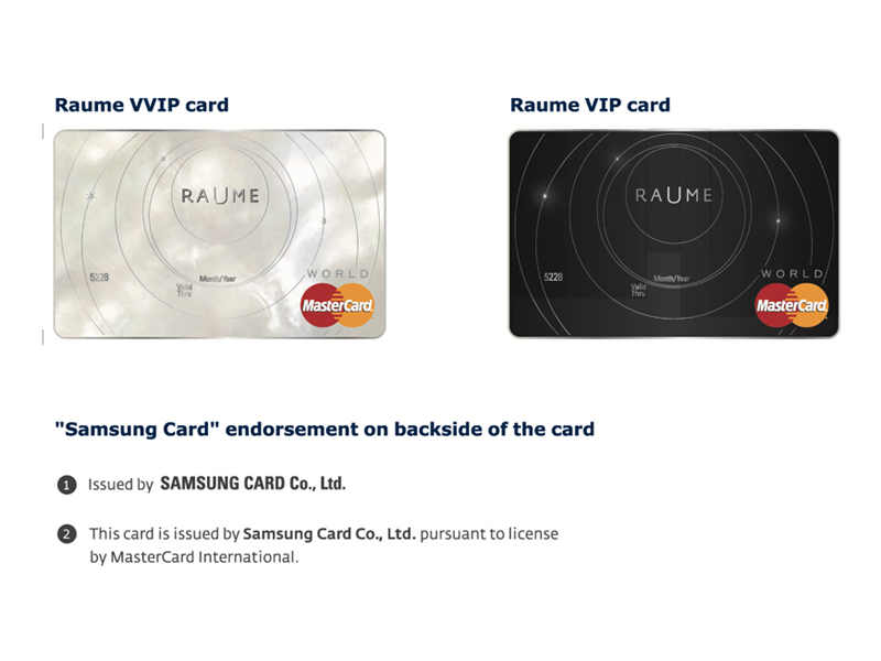 삼성카드/ VVIP CARD RAUME Brand Guideline